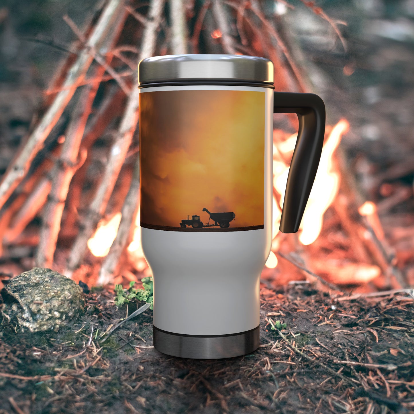 14 oz. Travel Mug - Farm Sunset