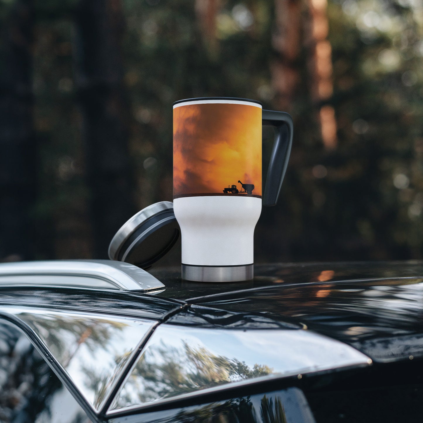 14 oz. Travel Mug - Farm Sunset