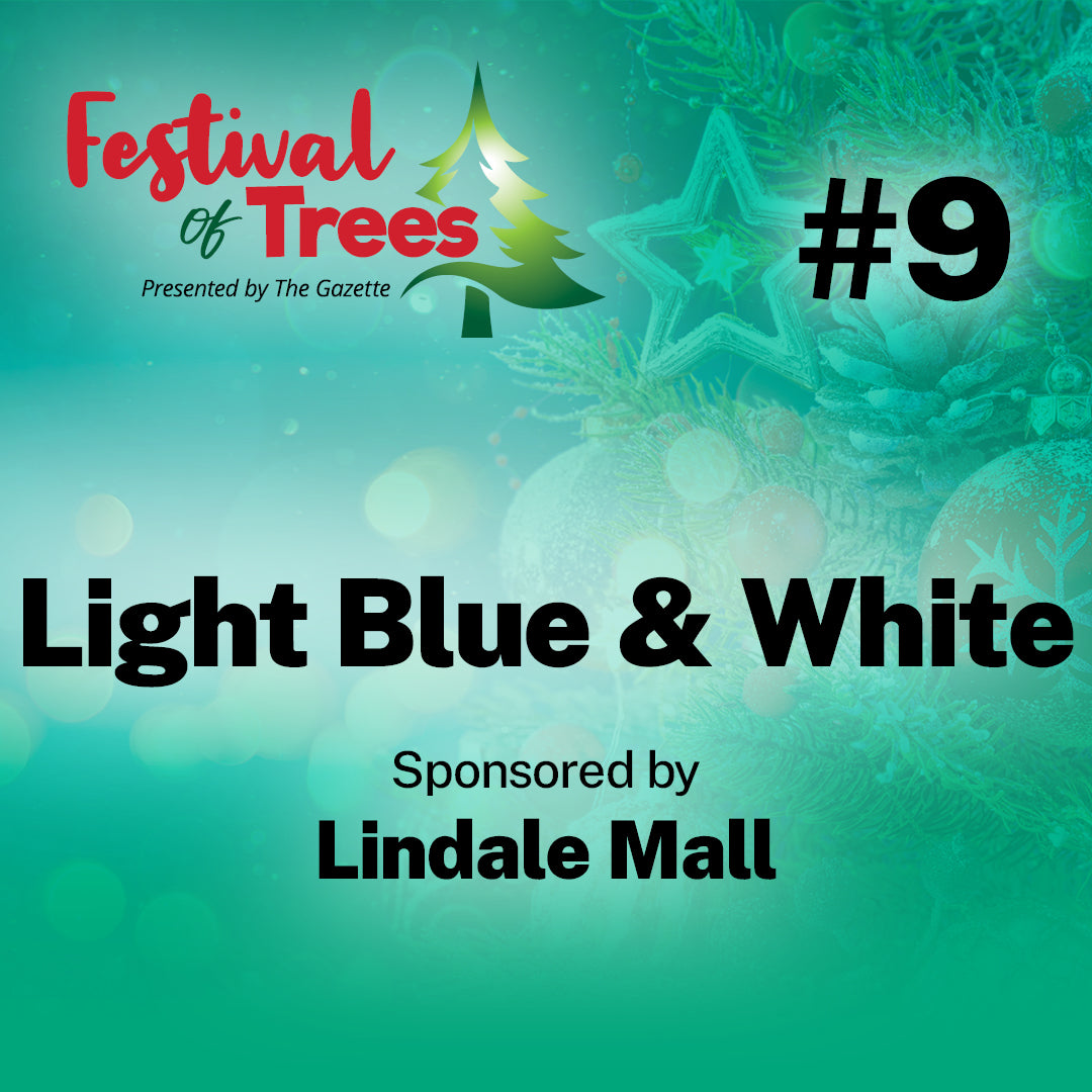 7.5ft. Tree #9: Light Blue and White