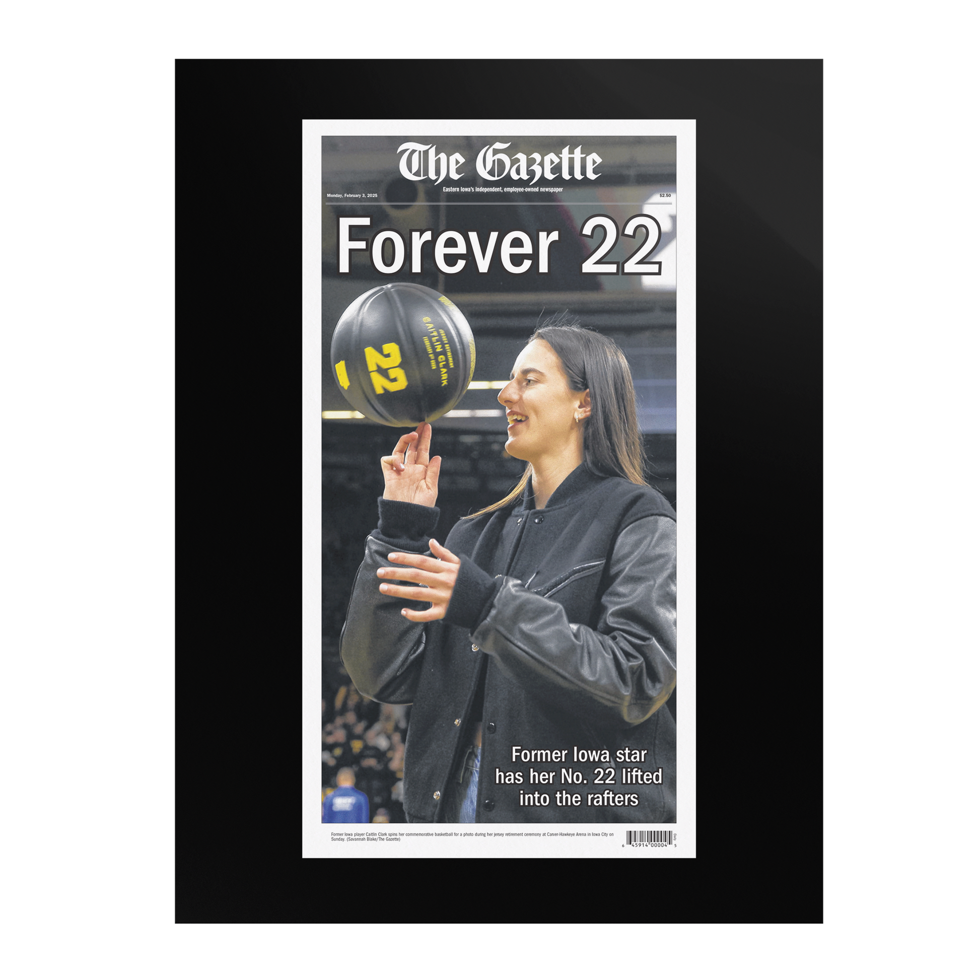 Caitlin_Clark_Jersey_Retirement_Gazette__18x24_Flat_V_Mockup.png