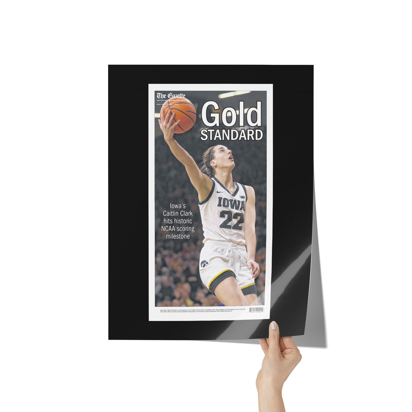 Gold Standard: Caitlin Clark Gazette Page Reprint