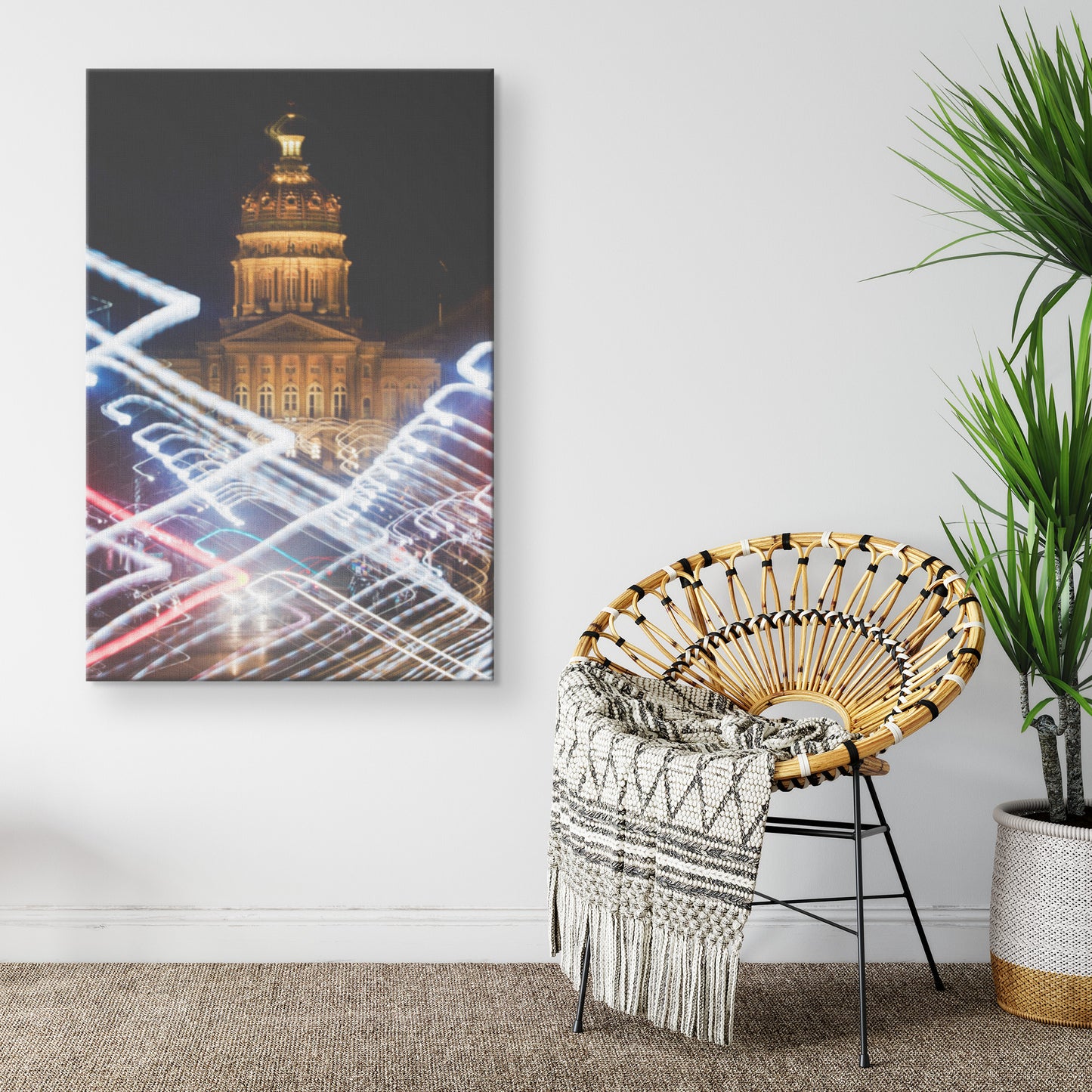 Wrapped Canvas Print - Capitol Lights