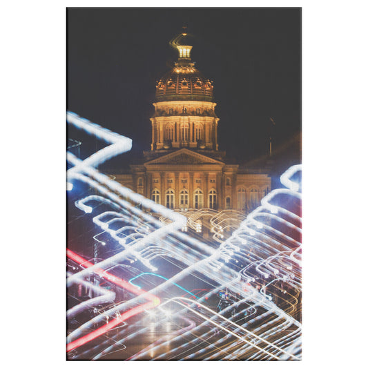 Wrapped Canvas Print - Capitol Lights