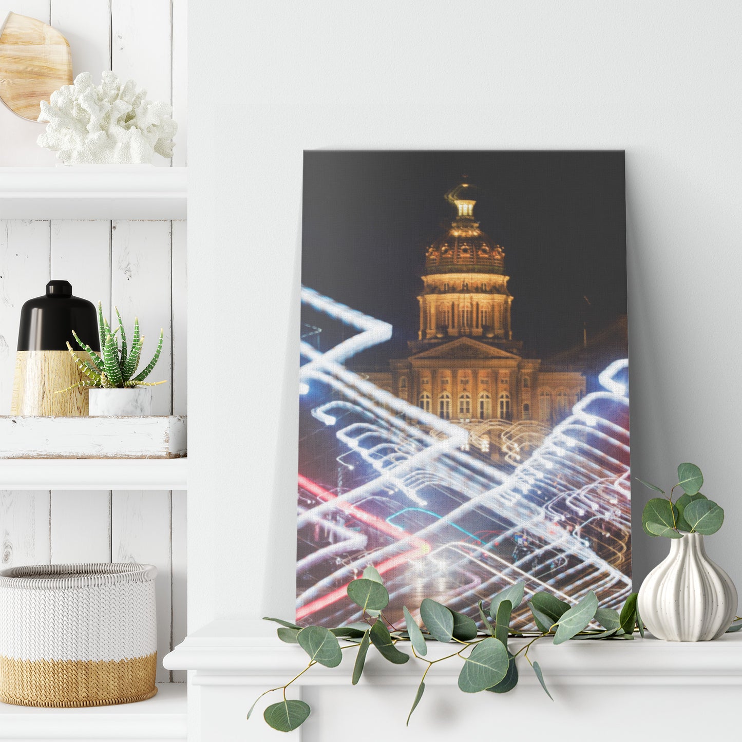 Wrapped Canvas Print - Capitol Lights