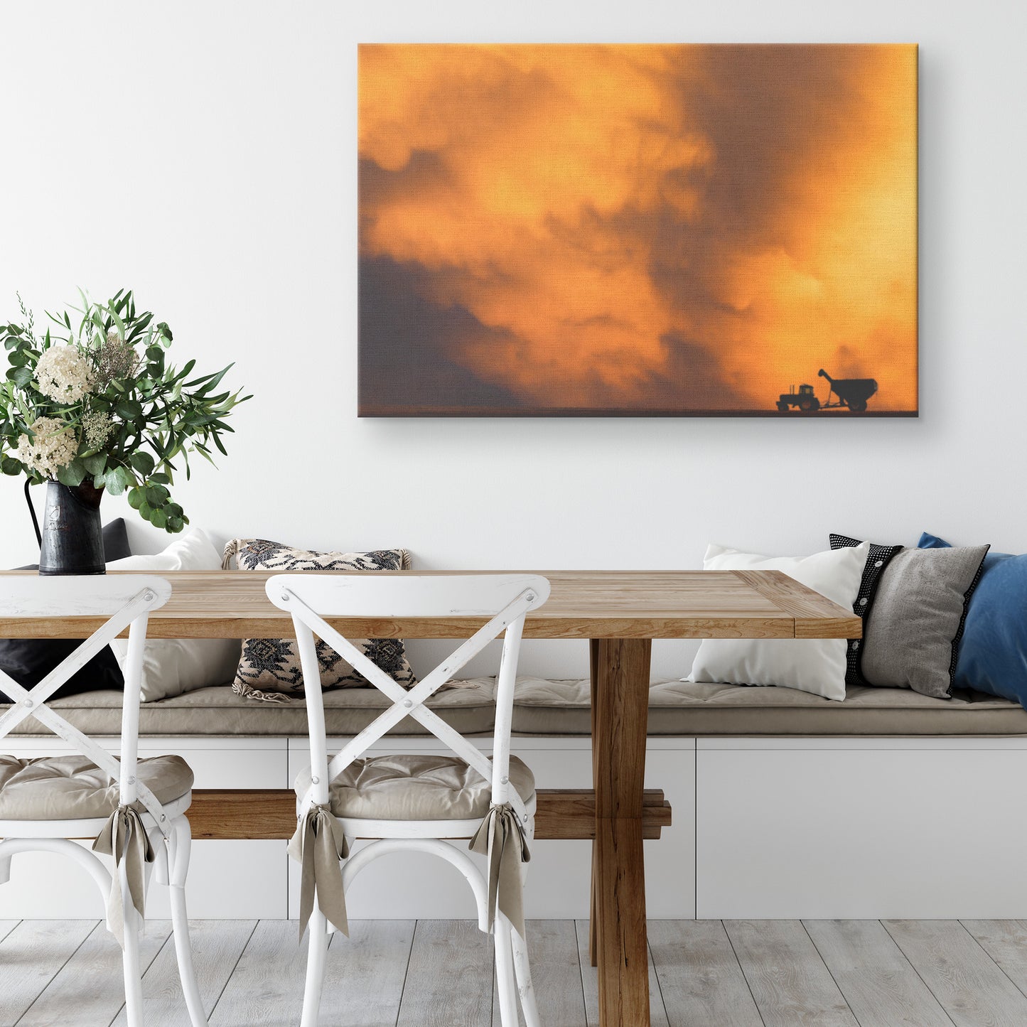 Wrapped Canvas Print - Farm Sunset