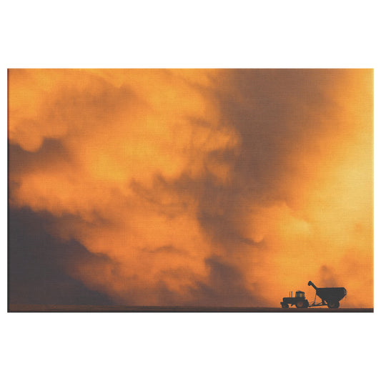 Wrapped Canvas Print - Farm Sunset
