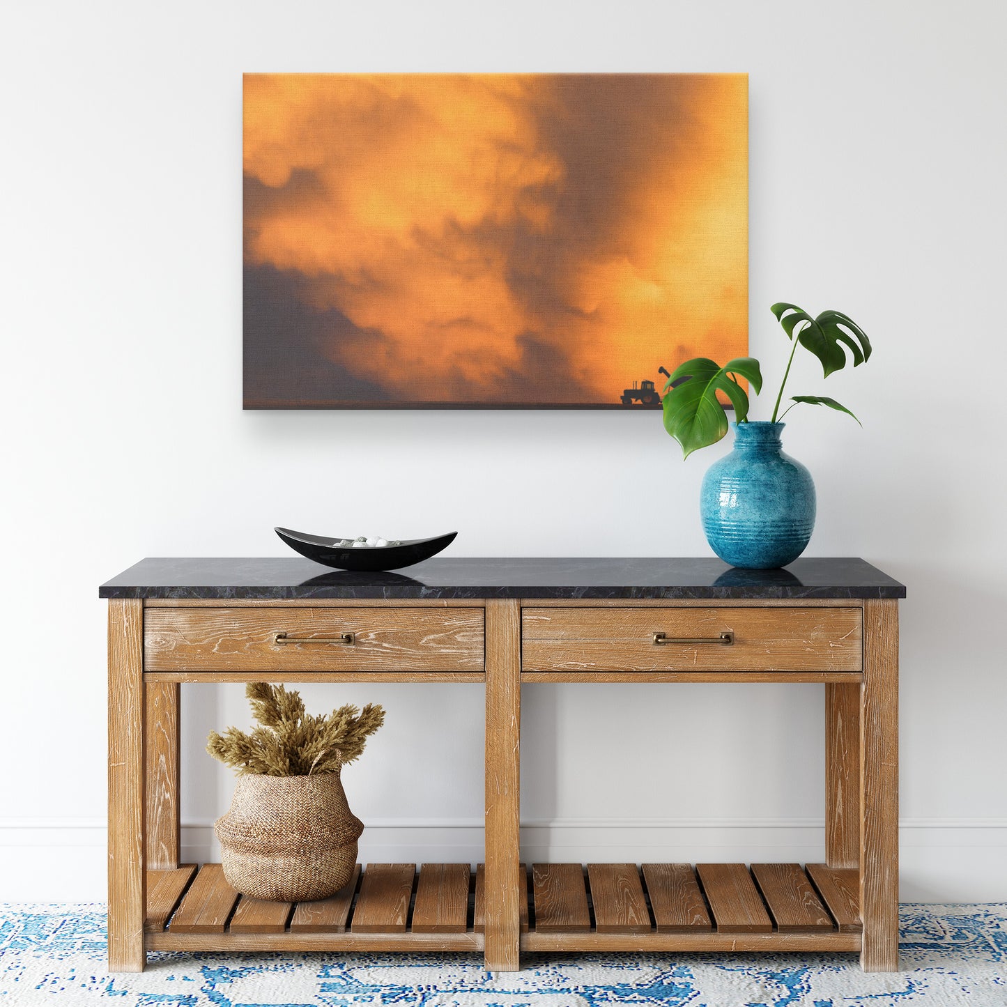 Wrapped Canvas Print - Farm Sunset