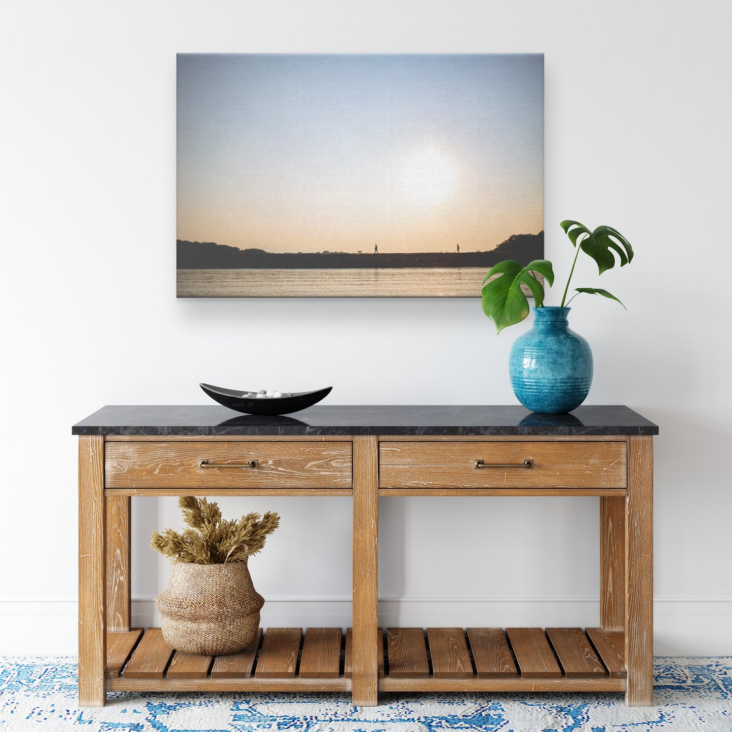 Wrapped Canvas Print - Lake Sunset