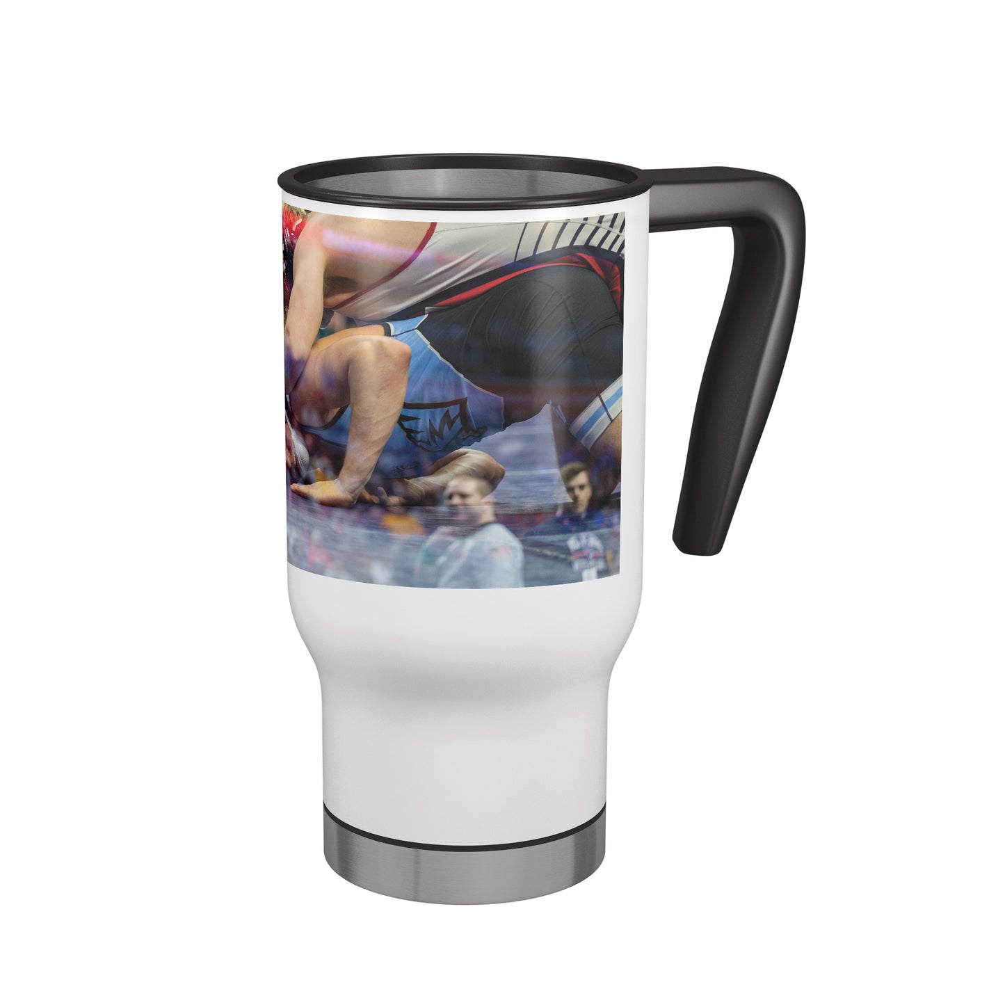 14 oz. Travel Mug - Wrestling
