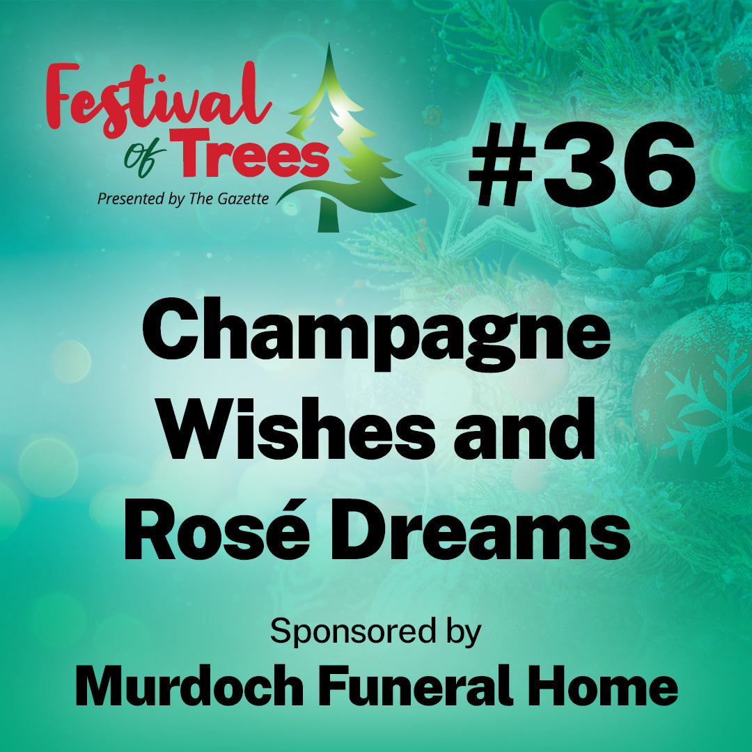 7.5ft. Tree #36: Champange Wishes and Rose Dreams