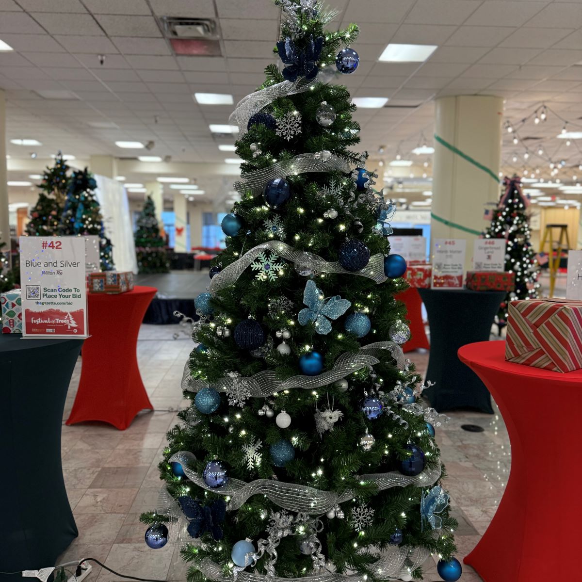 7.5ft. Tree #42: Blue and Silver