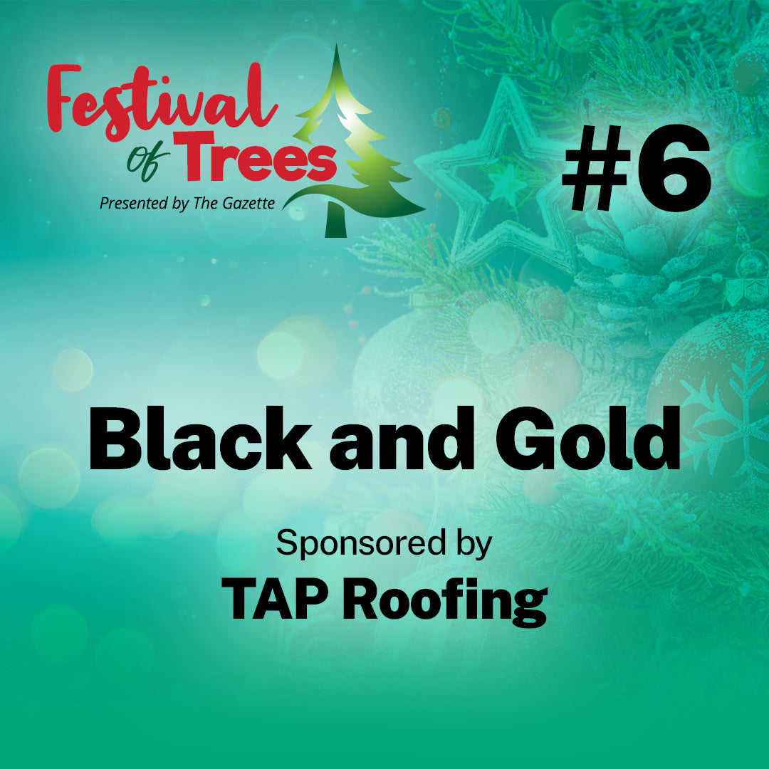 4ft. Tree #6: Black and Gold