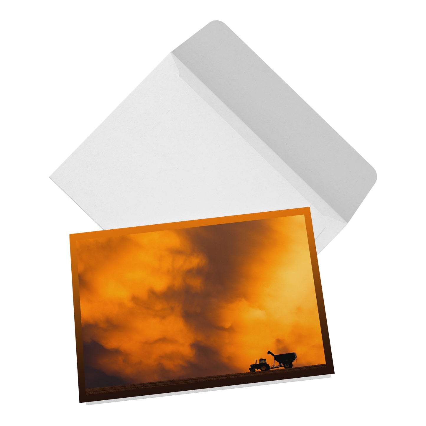 Folded Card H - Farm Sunset