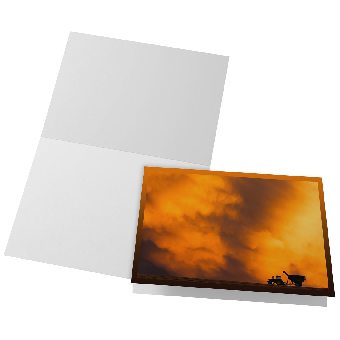 Folded Card H - Farm Sunset