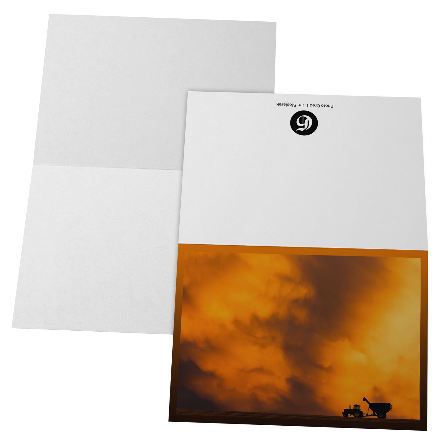 Folded Card H - Farm Sunset
