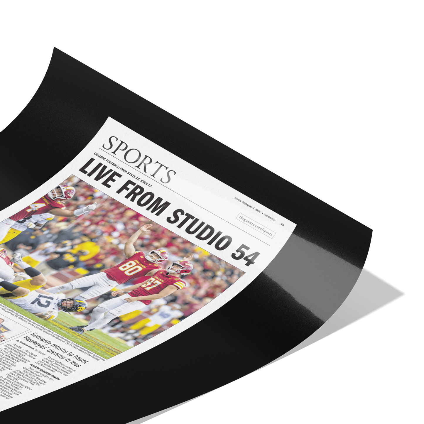 Gazette_Reprint_Poster_ISU_beats_Iowa_2_18x24_Fold_V_Mockup.png