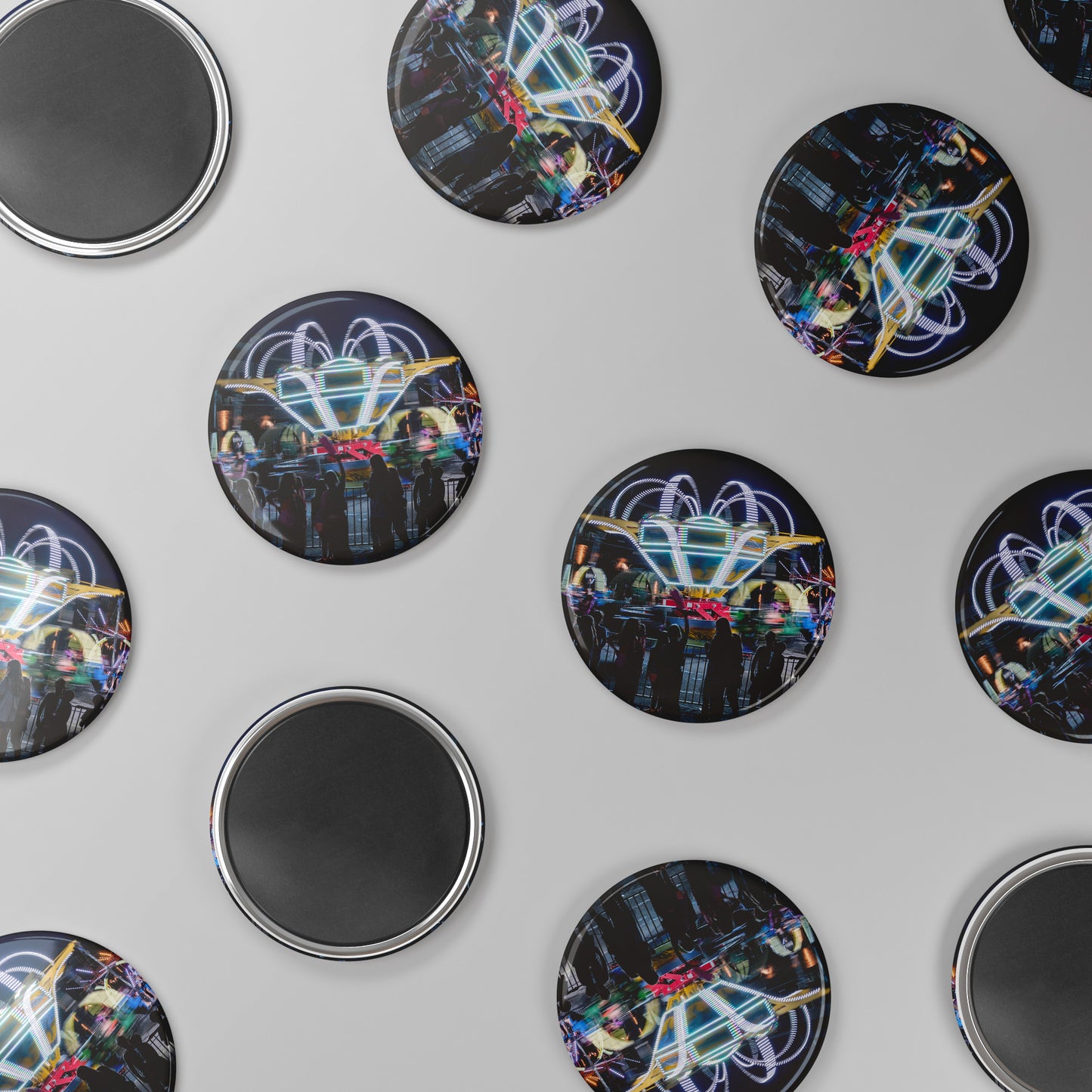 Round Button Magnet - Summer Nights