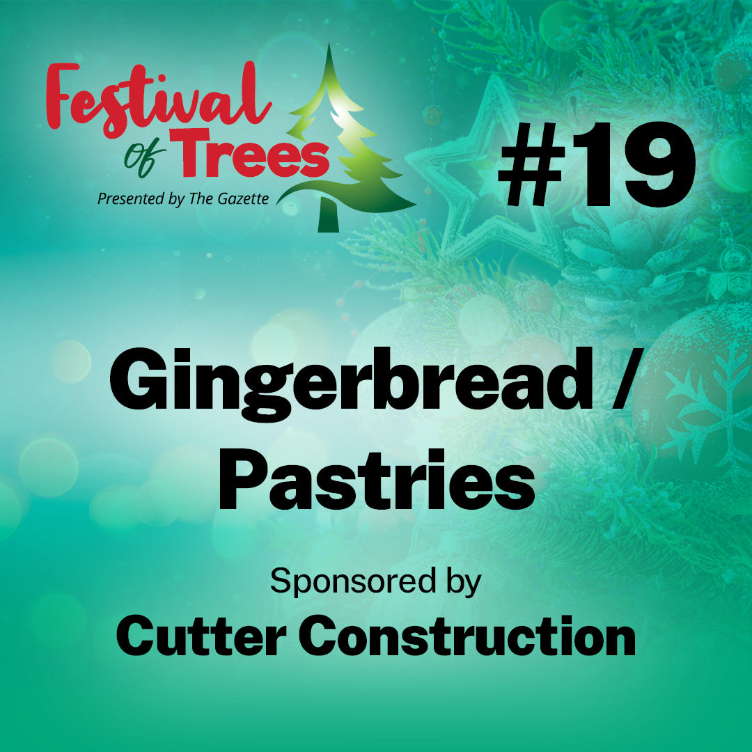 7ft. Tree #19: Gingerbread/pastries