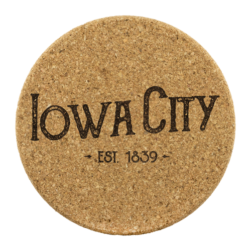 Hometown Iowa City 4 Pack Cork Coasters