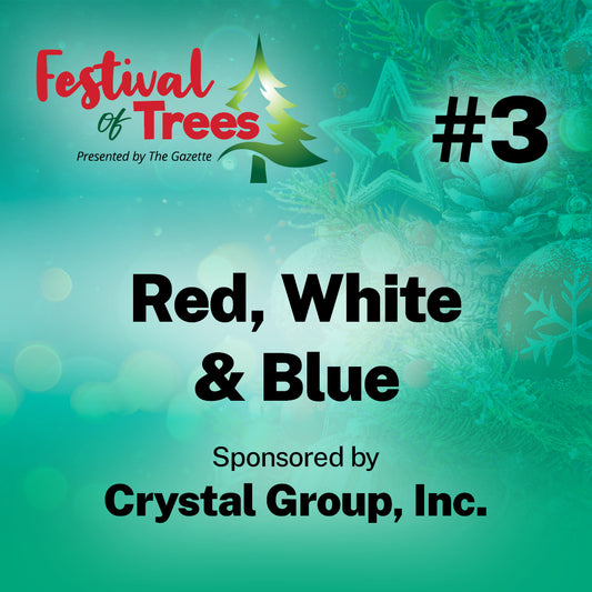 3ft. Tree #3: Red, White, and Blue