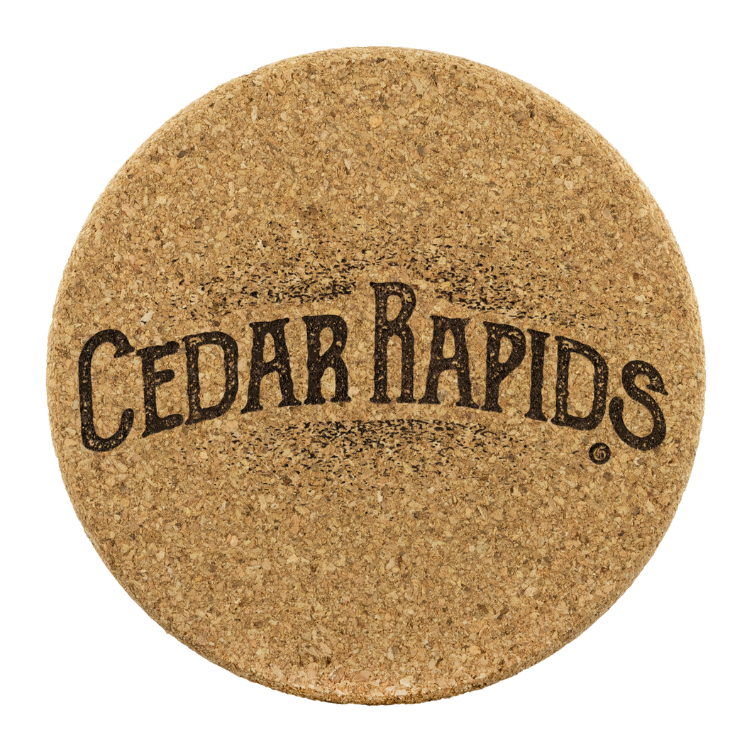 Hometown Cedar Rapids 4 Pack Cork Coasters