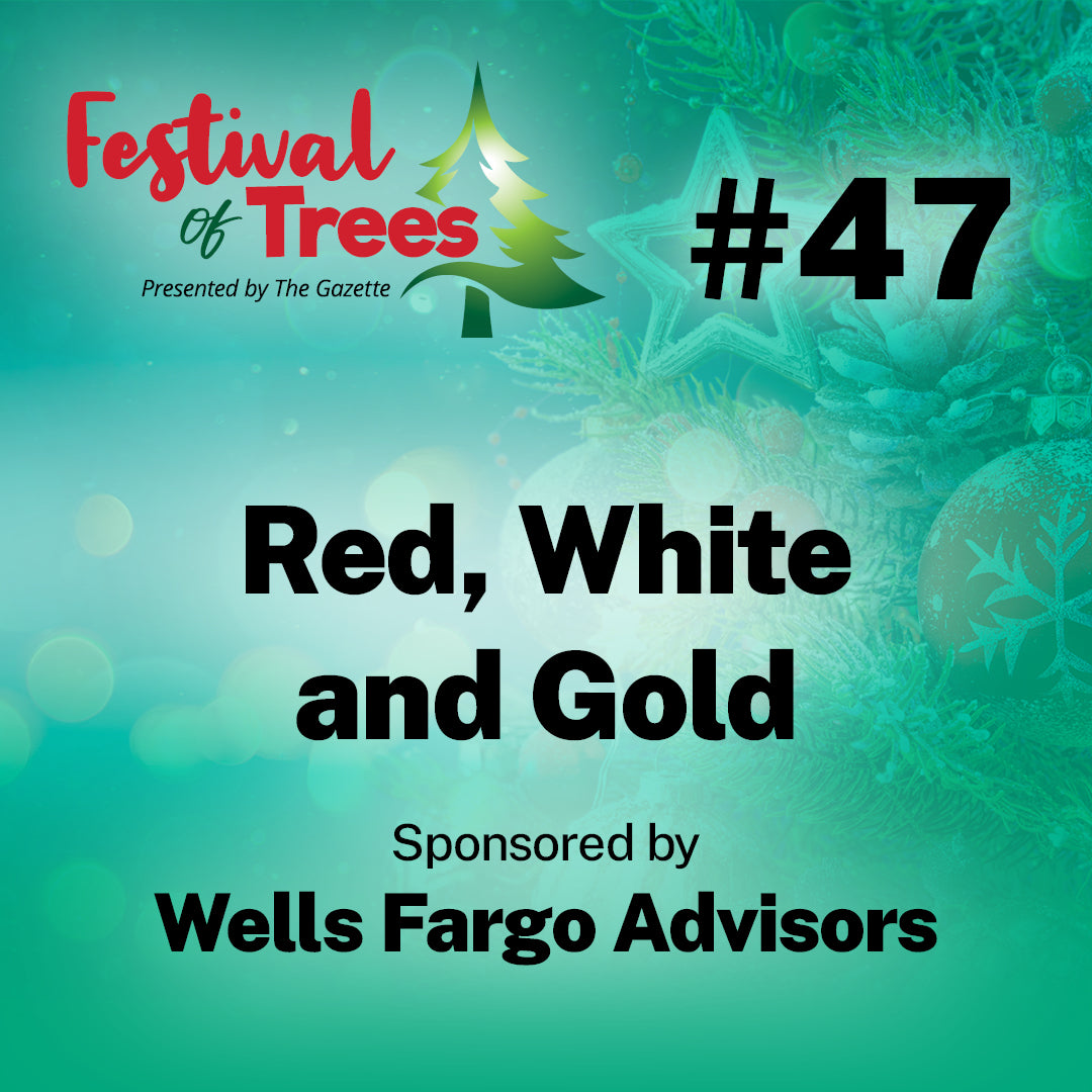 7ft. Tree #47: Red, White, and Gold