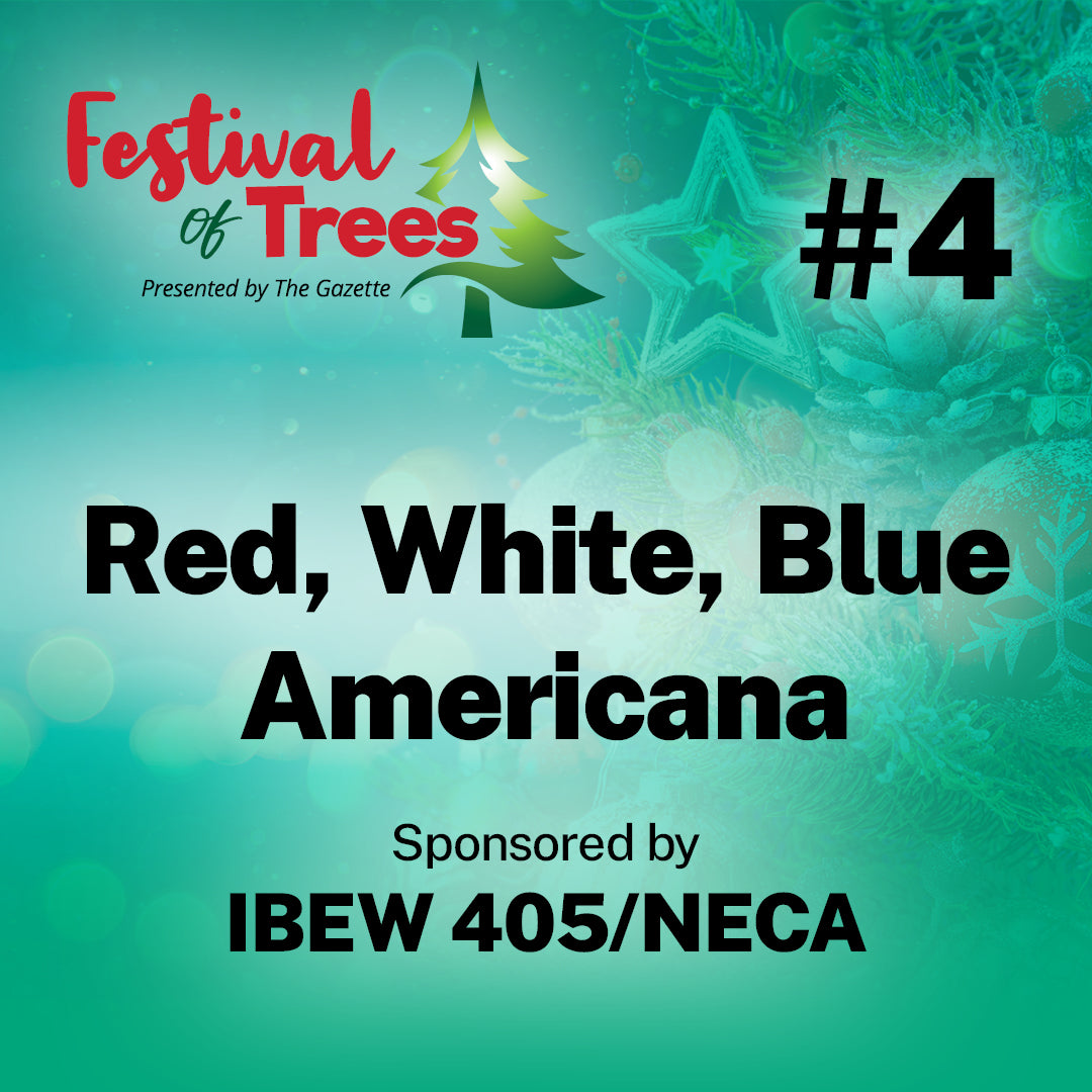 7ft. Tree #4: Red, White, Blue Americana