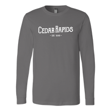 Hometown Cedar Rapids Long Sleeve Unisex Tee (6 Colors)