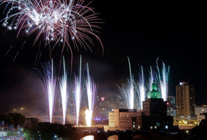 The Gazette Cedar Rapids Postcards Fireworks 4th of July