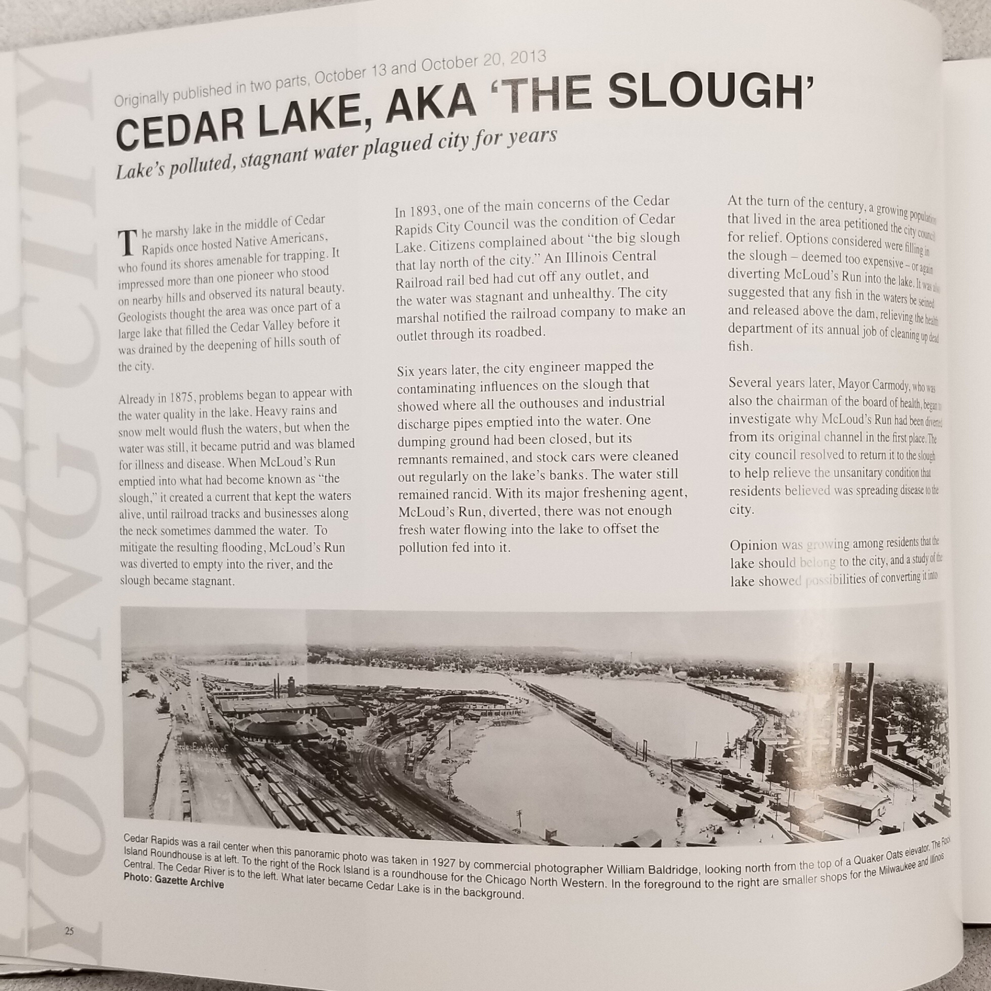 Ties to our Past Cedar Rapids Gazette Cedar Lake History